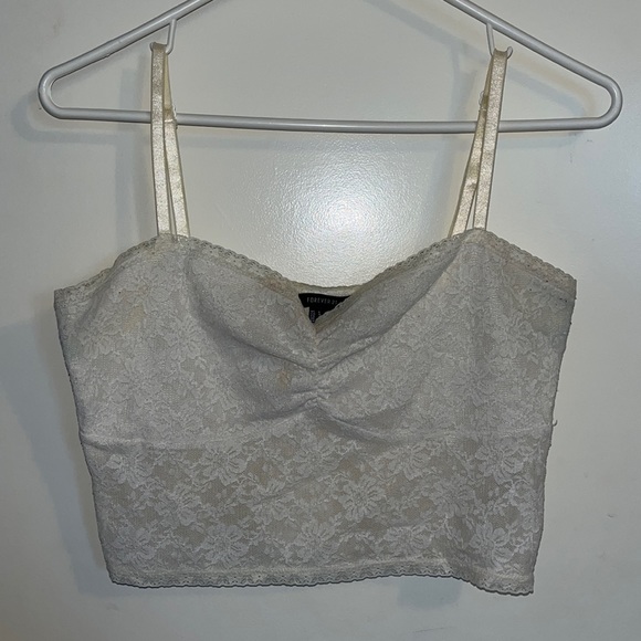 Forever 21 white/cream lace bralette - Picture 1 of 5